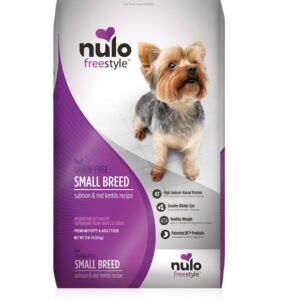 Nulo Grain Free Small Breed Dry Dog Food with BC30 Probiotic (Salmon and Red Lentils Recipe, 4.5lb Bag)