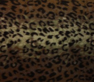 fleece fabric printed anti pill leopard brown beige