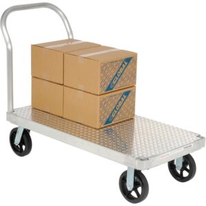 Platform Truck with Diamond Deck, Aluminum, 60 x 30, 2400 Lb. Cap.