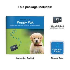 iCalmPet | Through a Dog's Ear: Calm Your Puppy | Micro SD Card | 3-hrs | Early Treatment of Noise Phobias and Sound sensitivities in Younger Canines