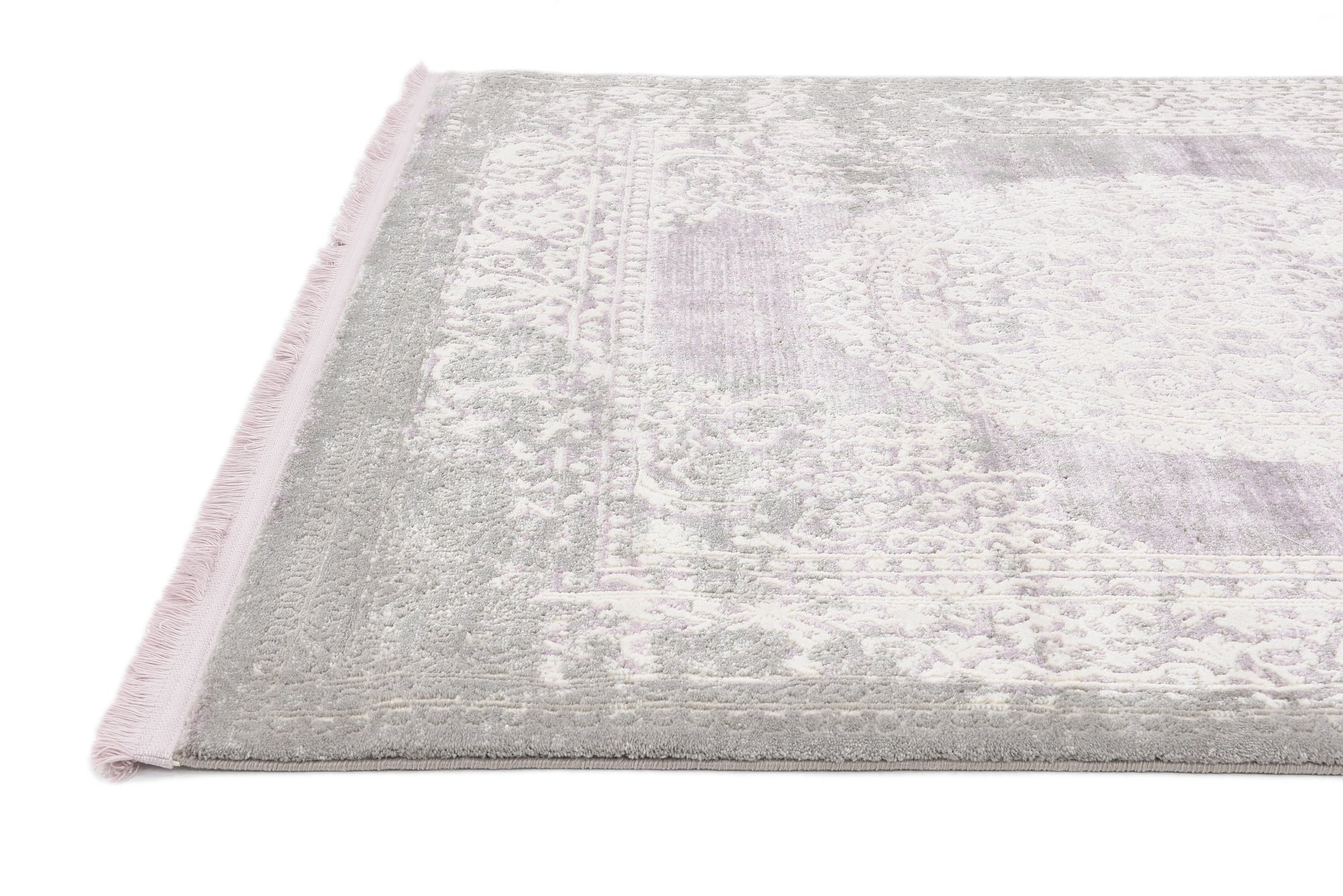 Unique Loom New Classical Collection Area Rug - Olwen (4'Square, Purple/ Gray)