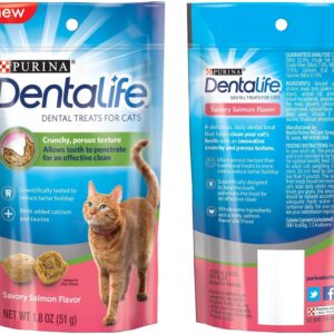 Purina Dentalife Dental Treats for Cats Bundle; Savory Salmon and Tasty Chicken