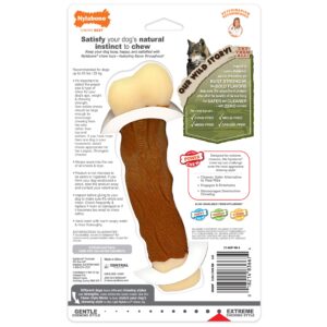 Nylabone Power Chew Marrow Bone Alternative Nylon Chew Toy for Dogs, Dog Toys for Aggressive Chewers, Beef Flavor, Large/Giant (1 Count)