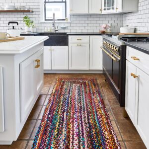 nuloom tammara bohemian hand braided runner rug, 2' 6" x 8', multi