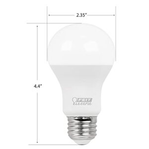 Feit Electric LED Light Bulbs, A19 60W Equivalent, Non Dimmable, 800 Lumens, A19 LED Light Bulbs, E26 Base, 4100k Cool White, A19 LED Bulbs, 10 Year Lifetime, 1 Pack, A800/841/10KLED