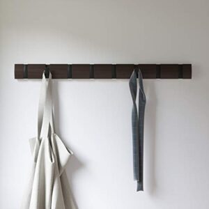 Umbra Flip 8-Wall Mounted Hook (Black-Walnut)