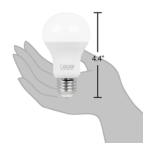 Feit Electric LED Light Bulbs, A19 60W Equivalent, Non Dimmable, 800 Lumens, A19 LED Light Bulbs, E26 Base, 4100k Cool White, A19 LED Bulbs, 10 Year Lifetime, 1 Pack, A800/841/10KLED