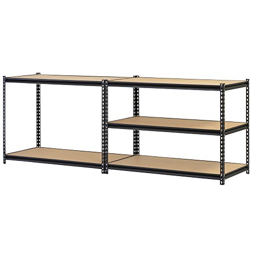 Muscle Rack UR482472PB5PAZ-SV Silver Vein Steel Storage Rack, 5 Adjustable Shelves, 4000 lb. Capacity, 72" Height x 48" Width x 24" Depth