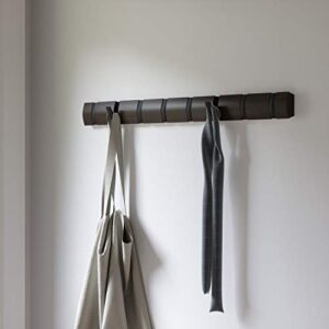 Umbra Flip 8-Wall Mounted Hook (Black-Walnut)