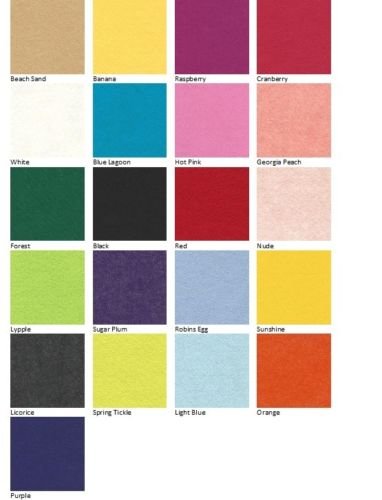 21 Felt Sheets - 6X6 inch Summer Colors Collection - Made in USA - Merino Wool Blend Felt