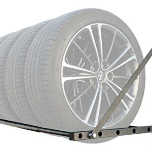 MaxxHaul 70489 Adjustable Wall Mount Folding Tire Storage Adjust From 32 to 48 inches Wide Up To 300 lbs Capacity.