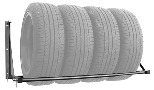 MaxxHaul 70489 Adjustable Wall Mount Folding Tire Storage Adjust From 32 to 48 inches Wide Up To 300 lbs Capacity.