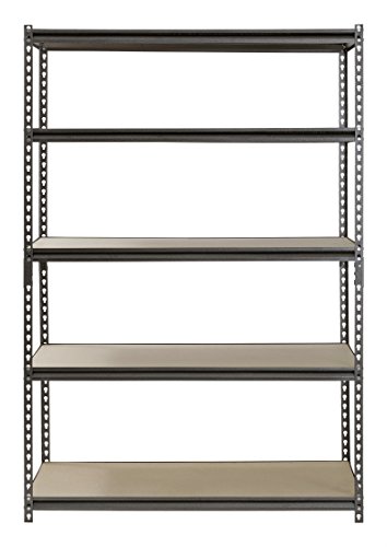 Muscle Rack UR482472PB5PAZ-SV Silver Vein Steel Storage Rack, 5 Adjustable Shelves, 4000 lb. Capacity, 72" Height x 48" Width x 24" Depth