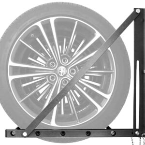 MaxxHaul 70489 Adjustable Wall Mount Folding Tire Storage Adjust From 32 to 48 inches Wide Up To 300 lbs Capacity.