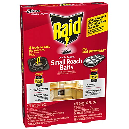 Raid Double Control Small Roach Baits Plus Egg Stopper 0.63 Ounce (Pack of 1)