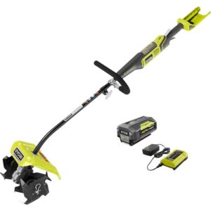 ryobi 10 in. 40-volt x lithium-ion cordless attachment capable cultivator