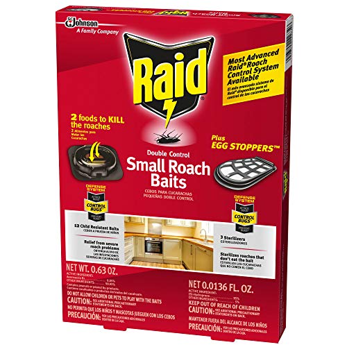 Raid Double Control Small Roach Baits Plus Egg Stopper 0.63 Ounce (Pack of 1)