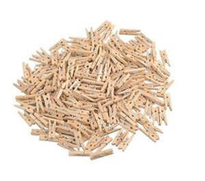 gca diy wooden pins for scrapbooking wood crafts, mini clothespins 200 per pack 1"