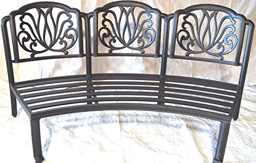 Cast Aluminum Curved Outdoor Sofa Elisabeth 2 Piece Patio Set Desert Bronze