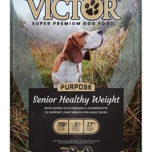 Victor Super Premium Dog Food – Purpose - Senior Healthy Weight – Gluten Free Weight Management Dry Dog Food for Senior Dogs with Glucosamine and Chondroitin, for Hip and Joint Health, 15lbs