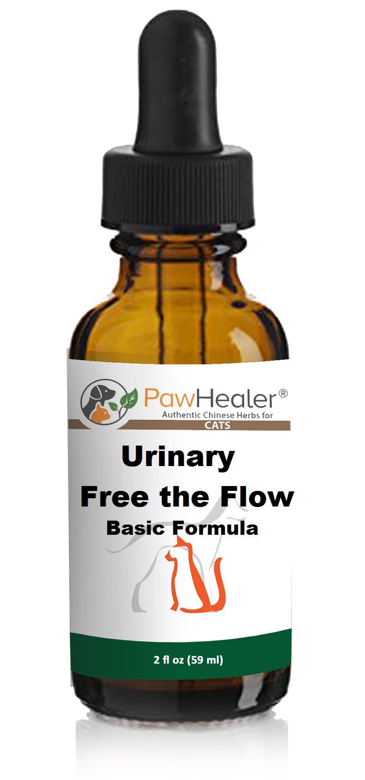 Bladder Stones/Crystals: Urinary Free The Flow: Basic Formula - Herbal Liquid Herbs for Cats & Small Dogs - 2 fl oz (59 ml) - Buy More Save More (1 Bottle)