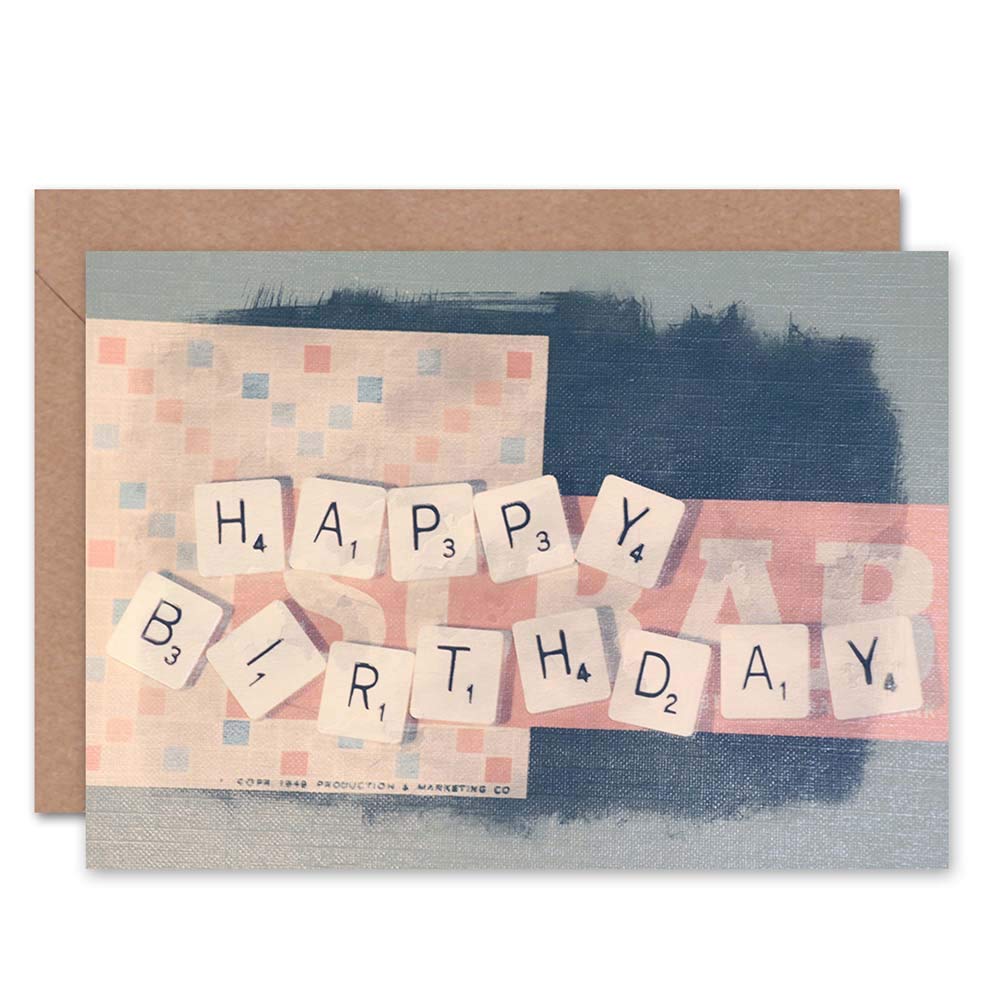 Wee Blue Coo NEW BIRTHDAY FUN SCRABBLE ART GREETINGS GREETING CARD GIFT