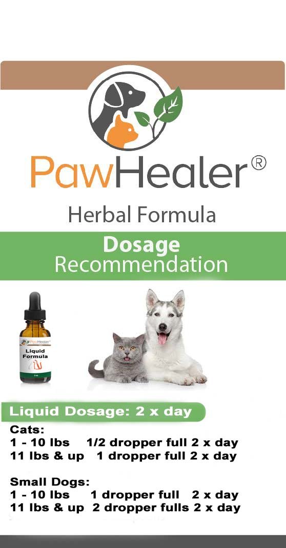 PawHealer Bladder Stones/Crystals: Urinary Free The Flow: Basic Formula - Herbal Liquid Herbs for Cats - 2 fl oz (59 ml) - Buy More Save More (2 Bottles)