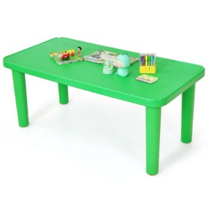 costzon kids plastic table, portable plastic learn and play table for school home play room, activity play table (table)