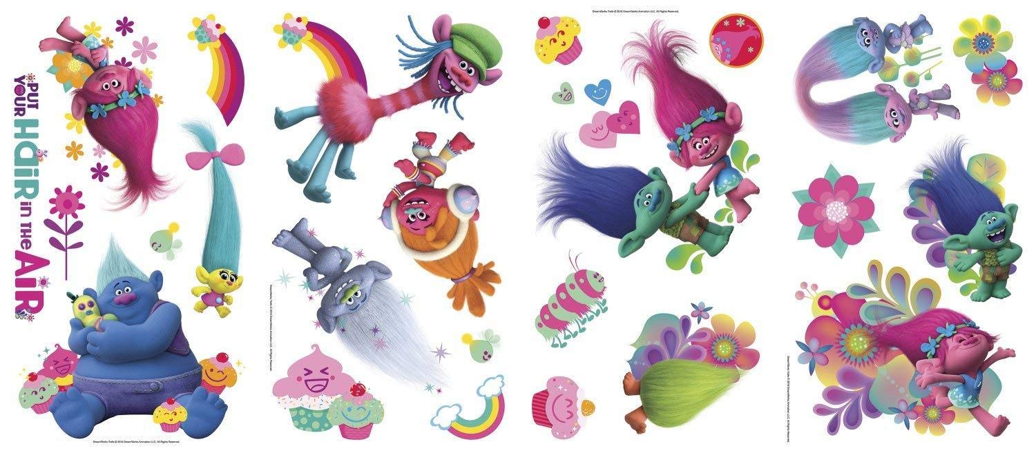 RoomMates DreamWorks Trolls Peel and Stick Wall Decals by RoomMates, RMK3400SCS