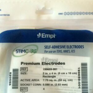 Empi StimCare Premium 2" x 4" Rectangle Electrodes 4 per Pack 199659-001