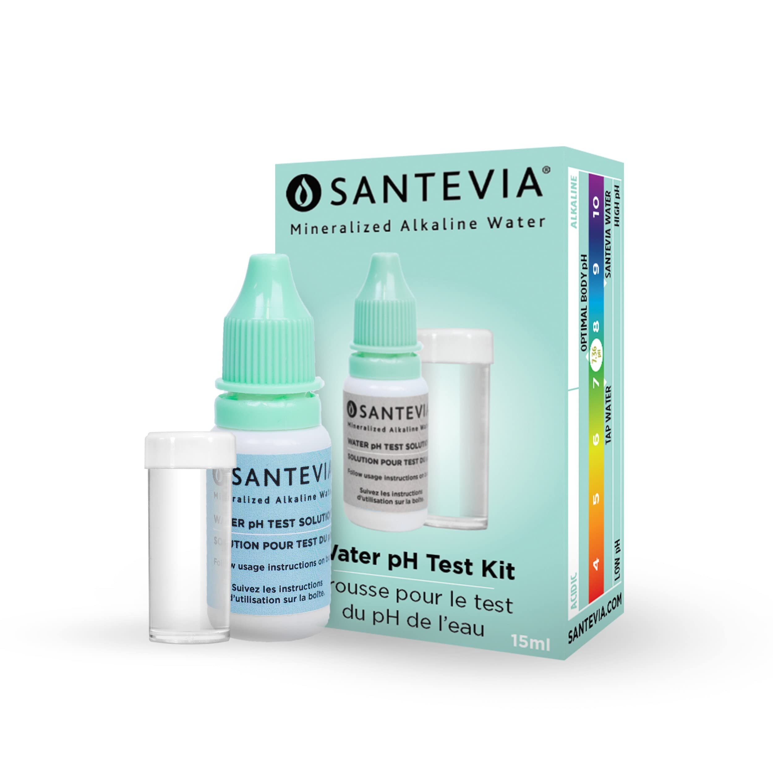 Liquid pH Test Kit by Santevia | Use pH Drops to Accurately Measure The pH of Your Water | Quickly & Easily Monitor pH Levels