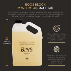 John Boos 128-Ounce Boos Block Mystery Oil Maintenance Care for Wood Cutting Board