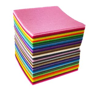 88pcs 4 x 4 inches (10 x 10cm) assorted color mini felt fabric sheets patchwork sewing diy craft 1mm thick