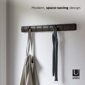 Umbra Flip 8-Wall Mounted Hook (Black-Walnut)