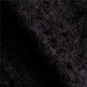 stretch panne velvet velour black, fabric by the yard