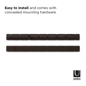 Umbra Flip 8-Wall Mounted Hook (Black-Walnut)