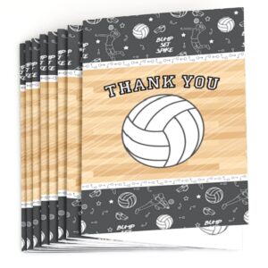 Big Dot of Happiness Bump, Set, Spike - Volleyball - Baby Shower or Birthday Party Thank You Cards (8 Count)