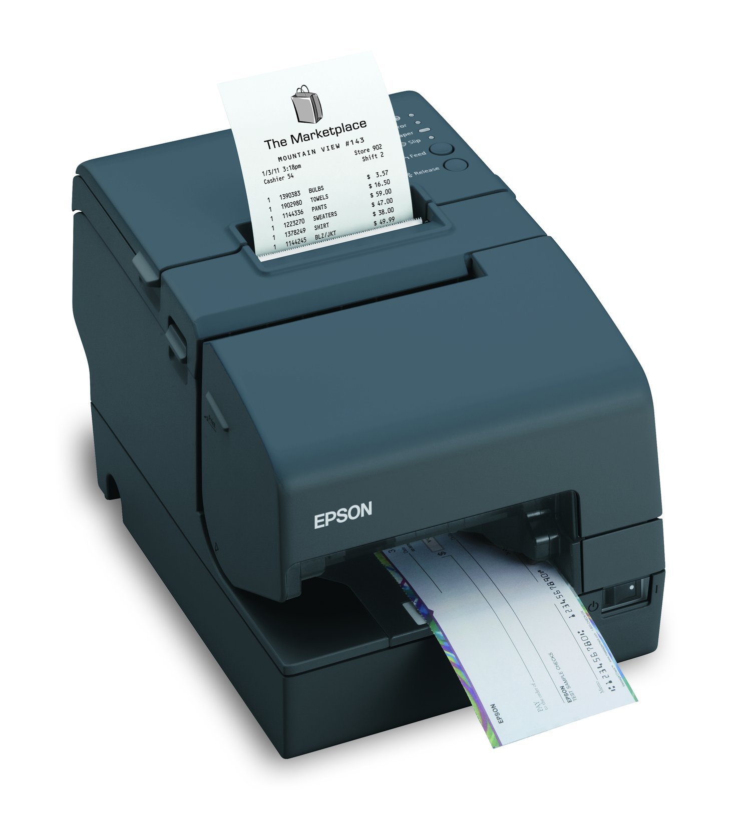 Epson C31CB25902 Direct Thermal Receipt Printer, TM-H6000IV Series, PS-180 Included, Epson Dark Gray