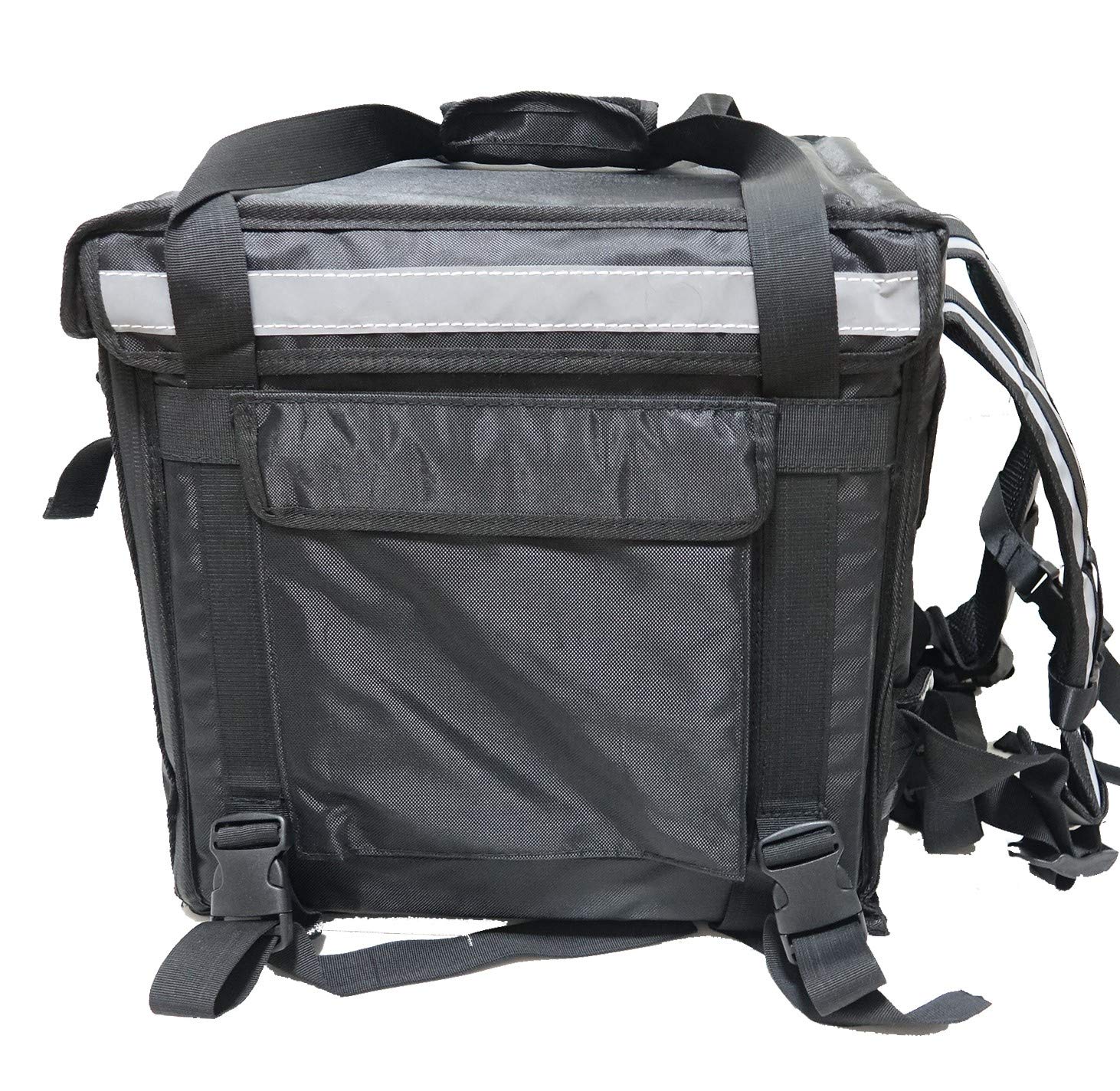 PK-64B: Big Pizza/Food Delivery Bag for Motorcycle or Bicycle, 16"x16"x16", with Metal Rack for Motorcycle Use