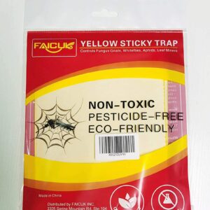 Faicuk Yellow Dual-Sided Sticky Fly Traps for Plant Insect Like Aphids, Fungus Gnats, Leaf Miners and White Flies (30 Pack)