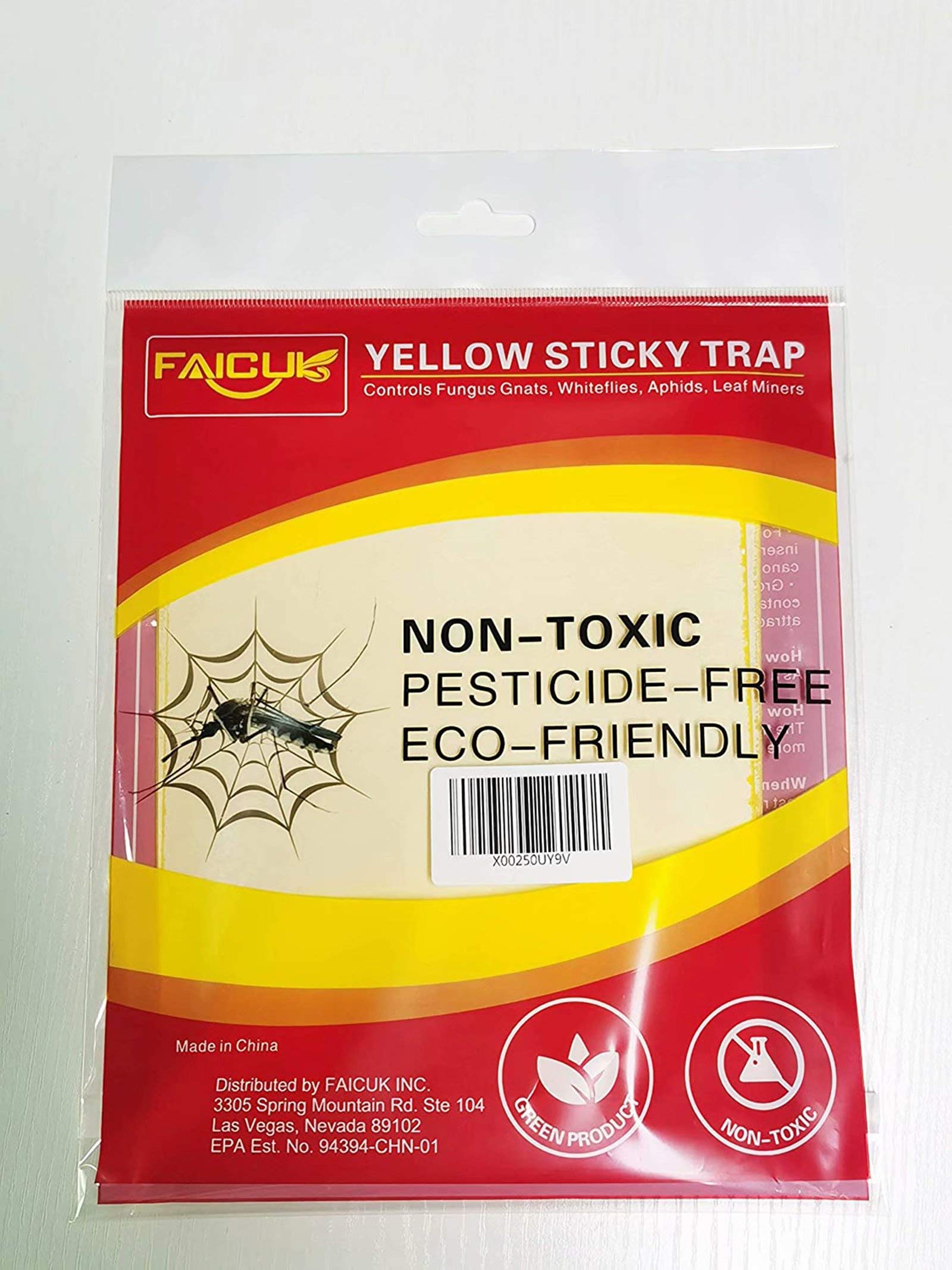 Faicuk Yellow Dual-Sided Sticky Fly Traps for Plant Insect Like Aphids, Fungus Gnats, Leaf Miners and White Flies (30 Pack)