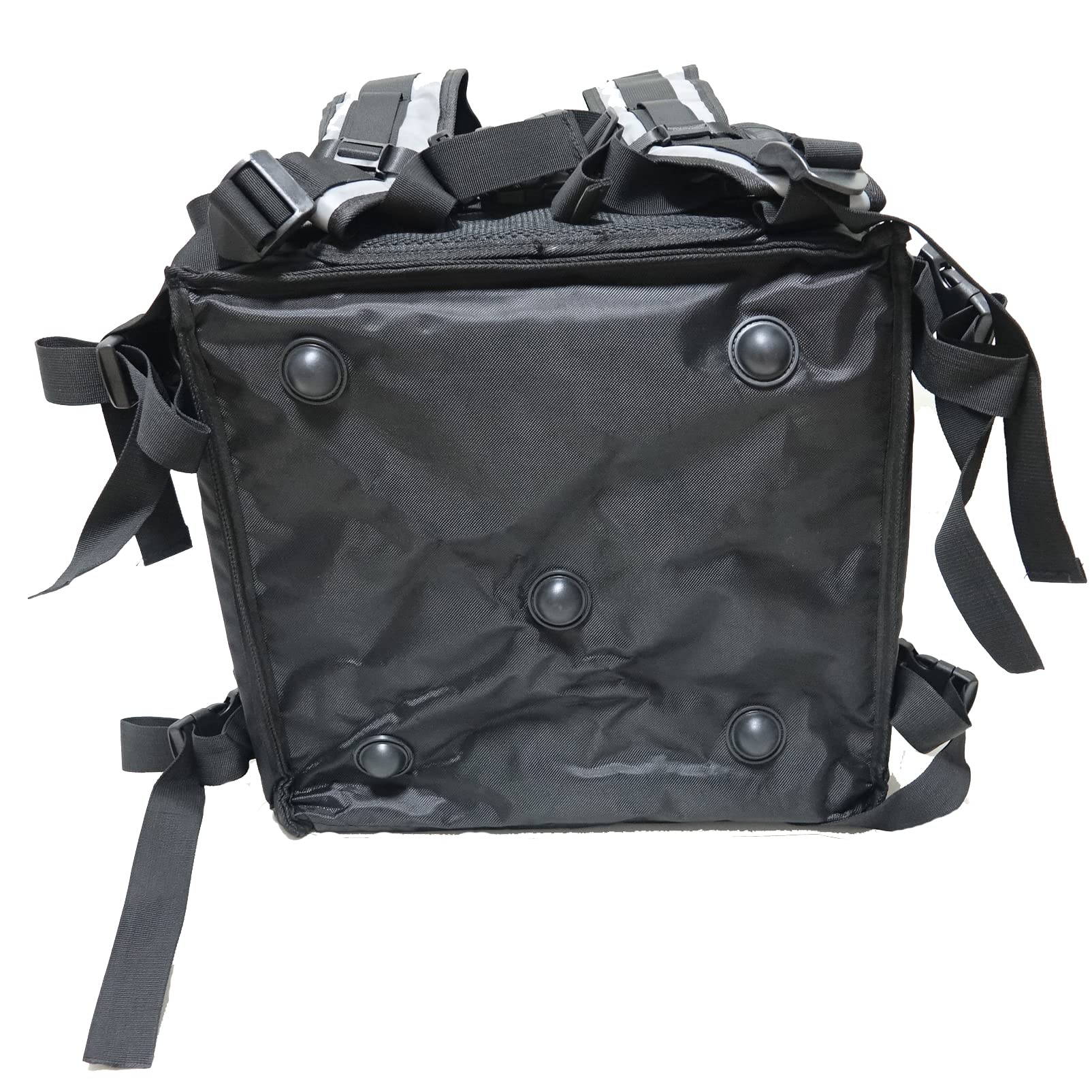 PK-64B: Big Pizza/Food Delivery Bag for Motorcycle or Bicycle, 16"x16"x16", with Metal Rack for Motorcycle Use