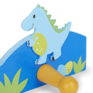 Kids Dinosaur Themed Coat Hook Wall Hooks for Boys Nursery or Bedroom