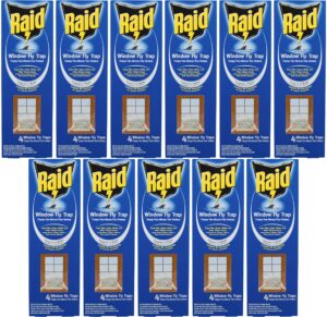 raid window fly trap, 4 count (pack of 11)