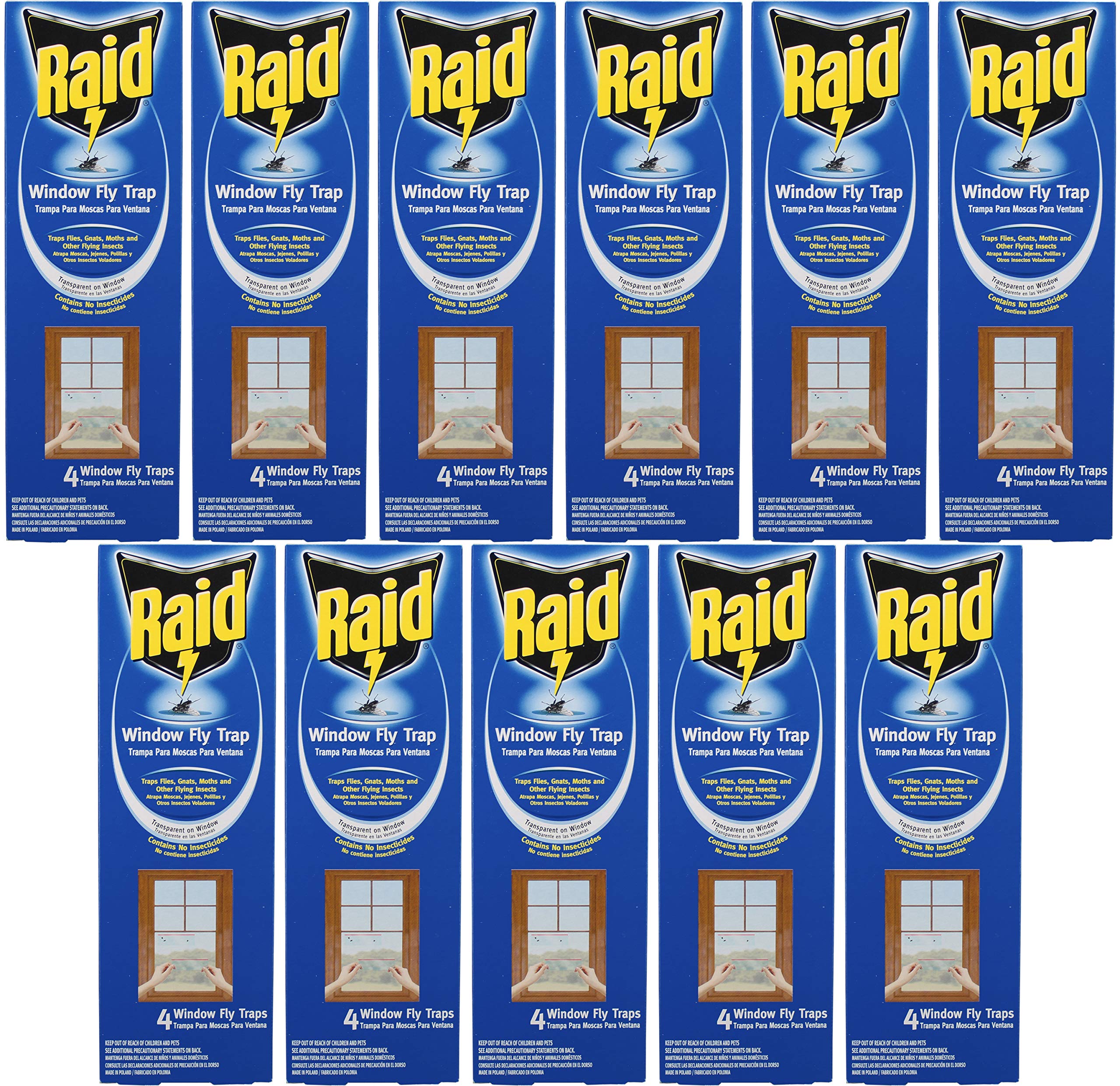 Raid Window Fly Trap, 4 Count (Pack of 11)