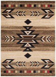 rustic lodge, southwestern 8x10 area rug, 7'10"x9'10" multi 7611