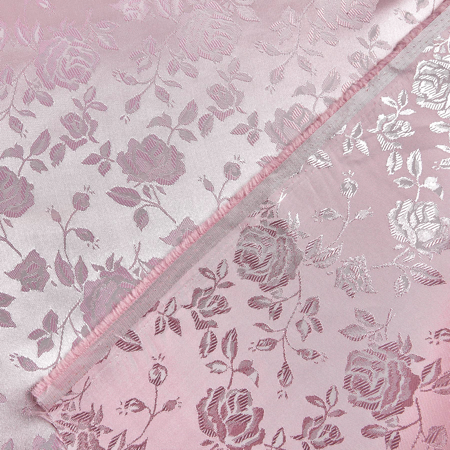 Rose Satin Jacquard Pink, Fabric by the Yard