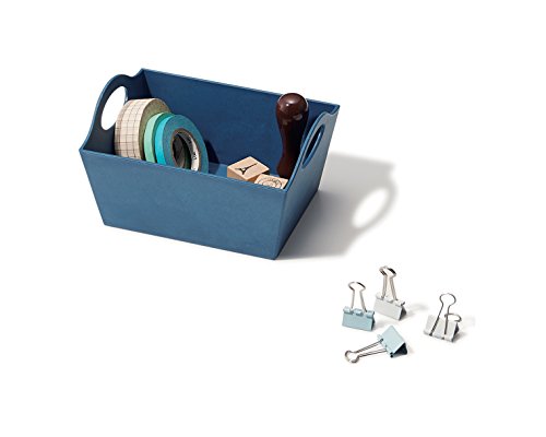 like-it EPE-23 Small Storage Mini Basket, Small, Set of 3, Paper Mix, Blue, Approx. Width 5.8 x Depth 4.4 x Height 3.2 inches (14.8 x 11.1 x 8.1 cm)