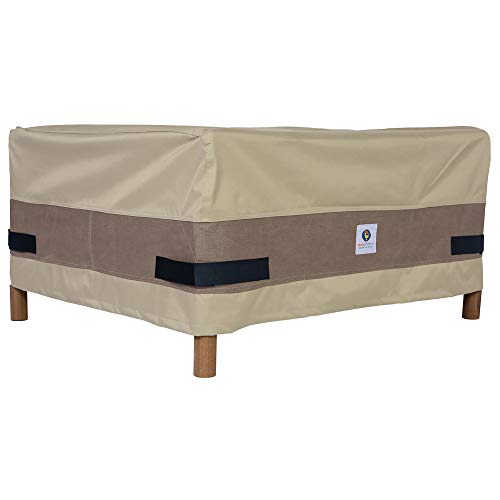 Duck Covers Elegant Waterproof 52 Inch Rectangular Patio Ottoman/Side Table Cover