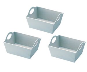 like-it epe-23 small storage mini basket, small, set of 3, paper mix, blue, approx. width 5.8 x depth 4.4 x height 3.2 inches (14.8 x 11.1 x 8.1 cm)